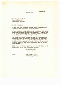 Per Capita Payments for Choctaw and Chickasaw Nations, 1949-05-23