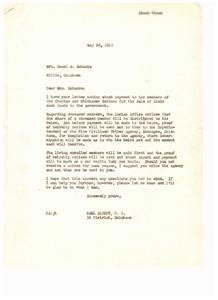 Indian Payment for Choctaw and Chickasaw Nations, 1949-05-28