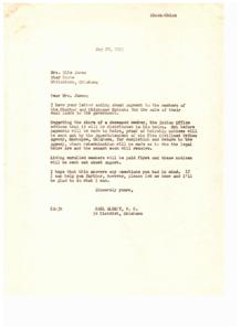 Payment Distribution for Choctaw and Chickasaw Coal Lands, 1949-05-20