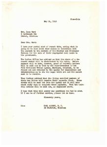Update on Dead Claims for Choctaw and Chickasaw Nations, 1949-05-24