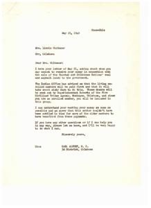 Payment for Choctaw and Chickasaw Nations&#39; Lands, 1949-05-25