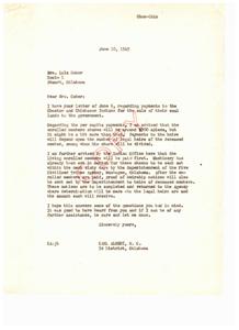 Payment Updates for Choctaw and Chickasaw Indians, 1949-06-10