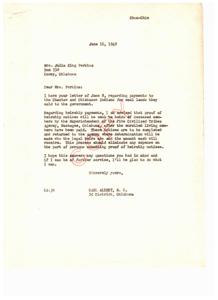 Heirship Payments for Choctaw and Chickasaw Indians, 1949-06-10