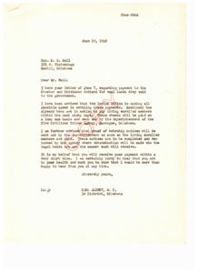 Indian Payment Rush Request, 1949-06-07