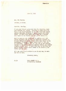 Choctaw Roll Number Inquiry, 1949-06-09