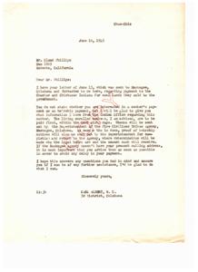 Payment to Choctaw and Chickasaw Indians for Coal Lands, 1949-06-16