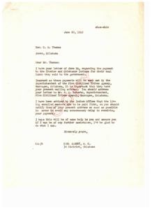 Payment Information for Choctaw and Chickasaw Indians, 1949-06-20