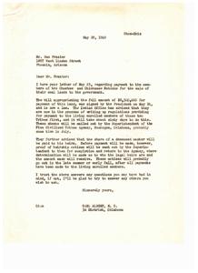 Payment for Choctaw and Chickasaw Coal Lands, 1949-05-28