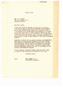 Progress for Native Americans: A Letter of Thanks, 1949-05-31