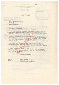 Correspondence Regarding 1929 Choctaw Per Capita Payments, 1949-01-01 - 1949-12-31