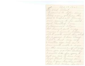 Correspondence between Mrs. Clara Ellis and Carl Albert, M.C. Regarding Land Sale and High Blood Pressure, 1949-12-17