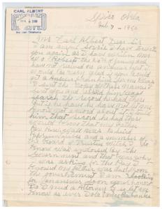 Letters Between Congress of the United States and Mrs. Iola Mae Eubanks Regarding Ancestral Heritage Claims, 1949-11-22