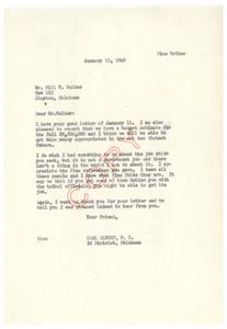 Correspondence Regarding Budget Allocation and Job Inquiry: A Letter to Mr. Will T. Walker, 1949-01-15
