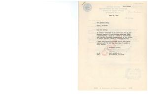 Correspondence Regarding Land Restrictions Removal for Marlin Billy in 1949, 1949-06-09
