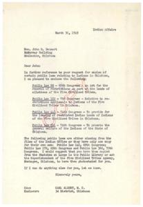 Correspondence and Promotional Material Regarding the American Indian Exposition, 1949, 1949-06-03