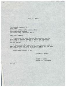 Correspondence between three constituents, the Acting Deputy Administrator of the USDA Meat and Poultry Inspection Program, and Congressman James R. Jones regarding the use of nitrites in the curing and preservation of meats, 1977-02-09
