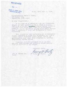 Letter from a constituent to Congressman James R. Jones regarding a proposed budget cut for the Retired Senior Volunteer Program, 1978-02-04