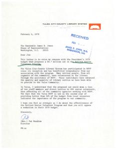 Letter from the Director of the Tulsa City, 1978-02-06