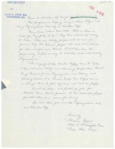 Letter from a constituent to Congressman James R. Jones regarding a proposed budget cut for the Retired Senior Volunteer Program, 1978-02-09