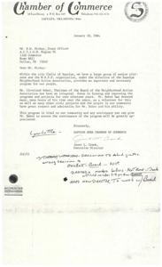 Letter from the Executive Director of the Sapulpa Area Chamber of Commerce to the ACTION Region VI Grant Officer regarding the possible discontinuation of the Sapulpa Neighborhood Action Association, 1984-01-18