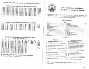 List of Publications Available for Distribution by Members of Congress, 1973-03-01