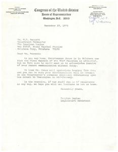 Letter and editorial advocate for improved educational benefits for Vietnam veterans., 1973-12-18
