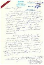 Letter requests support for funding Native American health care needs., 1977-03-19