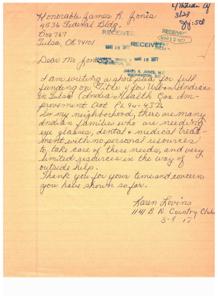 Cherokee Nation Chief requests help for hospital funding, uncertain response., 1977-03-18
