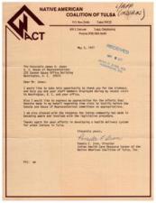 Concerns of Chief Tinker Regarding S. 2166 and Pueblos, 1980-03-14