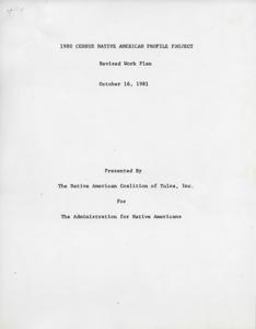 ["The Native American Coalition of Tulsa has requested amendments to the American Indian Census Profile Project Grant to develop a more detailed work plan, including a Project Management Plan and an Organizational Capabilities statement. The primary purpose of the project is to provide tools and techniques to maximize the use of 1980 Census data for the betterment of Indian people, addressing historical non-use of Census data, lack of technical expertise, and the need for better planning and management discipline. The project aims to provide an Indian-specific Census clearinghouse and technical assistance to assist Indian tribes and organizations in utilizing Census data effectively."]