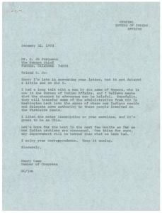 Improving Indian Housing Programs: Statement by Senator Henry Bellmon, 1973-01-01 - 1973-12-31