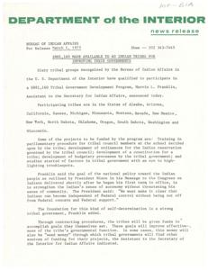 Resolution in Support of the Mutual Help Housing Program, 1973-01-01 - 1973-12-31