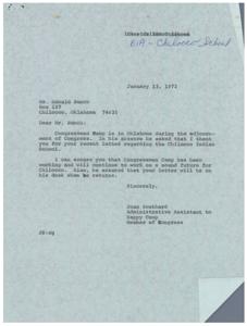 Resolution Request for Additional Funding for Riverside Indian School, 1973-01-01 - 1973-12-31