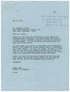 Equitable Division of Johnson-O&#39;Malley Funds in Oklahoma, 1974-01-01