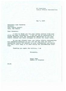 Correspondence Regarding the Taos Pueblo Indians&#39; Struggle for Land Trust Title in 1969, 1969-03-11