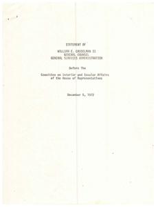 ["The Subcommittee on Indian Affairs of the US House of Representatives will be holding hearings on December 4-6, 1972 to investigate the circumstances surrounding the recent occupation of the Bureau of Indian Affairs Headquarters building by the Trail of Broken Treaties organization. The Subcommittee expects to hear only from government witnesses at this time, but plans to hold further hearings involving Indian leaders from the Trail of Broken Treaties and other tribes at a later date."]