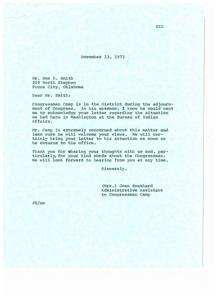 ["The writer is upset about the destruction of property at the BIA and wonders how the taxpayers will be stuck with the bill. They express their displeasure to Congressman Camp and hope he will do something about it."]