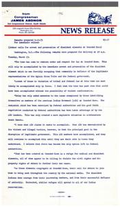Congressman Abdnor Calls for Arrest and Prosecution of Dissidents at Wounded Knee, 1967-01-01 - 1974-12-31