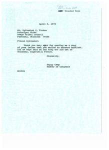 Osage Tribal Council Correspondence Regarding the American Indian Movement, 1973-03-28