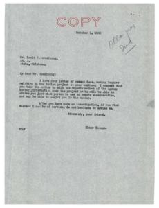 Correspondence Regarding Indian Project in Atoka, Oklahoma, 1935, 1935-01-01 - 1935-12-31