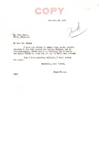 Correspondence Regarding Legal Suit Against the Railway Company, 1936-12-28