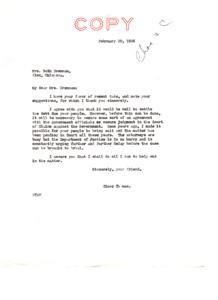 Correspondences on Land Rights and Financial Settlement for the Choctaw and Chickasaw Tribes, 1937-03-11