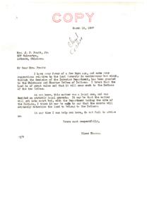 Correspondence on Chickasaw and Choctaw Tribal Land Rights in 1937, 1937-03-09