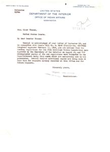 Correspondence Regarding Leasing Regulations for the Five Civilized Tribes Reservation, 1936, 1936-02-11