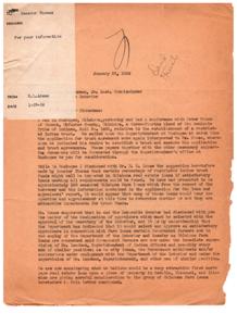 Establishment of a Restricted Indian Trust and Investment in Oklahoma Real Estate Loans: A Report to Senator Thomas, 1936-01-29
