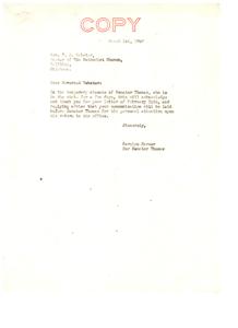 Correspondence Regarding the Admission Policy of Talihina Indian Hospital in 1948, 1948-02-24