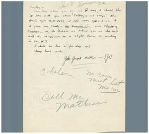 Letter from John Gough Martum Regarding Bill 2047 and Other Matters, 1934-01-01 - 1934-12-31