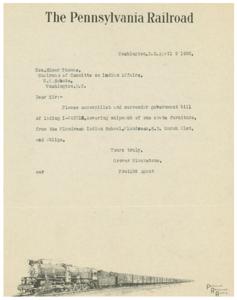 Correspondence Regarding Shipment of Furniture from Flandreau Indian School, 1935, 1935-04-11