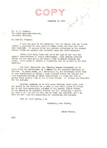 Promoting Indian Arts and Crafts: An Open Letter to  N. T. Plummer, 1936, 1936-12-23