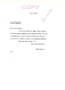 Correspondence Regarding the Per Capita Payment for the Seminole Tribe in 1936, 1935-12-04